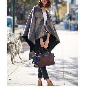 Henri Bendel Large Gotham Petrol Satchel Bag